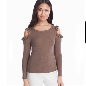 White House Black Market Brown Knit Sweater